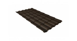 Металлочерепица Grand Line Kredo Rooftop Matte RR 32 темно-коричневый фото