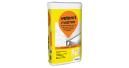 Плиточный цементный клей усиленный Vetonit mramor белый, 25 кг фото