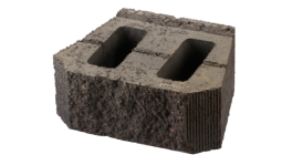 Подпорный камень Меликонполар чёрный, 395*270*152(167) мм фото