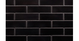 Клинкерная фасадная плитка King Klinker Free Art ониксовый черный 17, 250*65 мм фото
