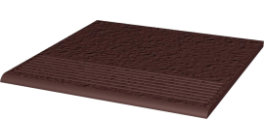 Фронтальная клинкерная ступень простая Paradyz Natural Brown Duro, 300*300*11 мм фото