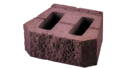 Подпорный камень Меликонполар красный, 395*270*152(167) мм фото