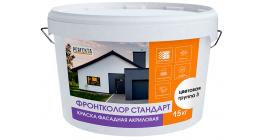 Краска фасадная акриловая Фронтколор Стандарт, 15 кг, цветовая группа 3 фото