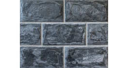 Керамическая фасадная плитка SilverFox Anes 417 grafito под камень, 295*148*8,7 мм фото