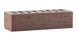 Кирпич клинкерный облицовочный пустотелый ЛСР Мюнхен коричневый береста 250*85*65 мм фото